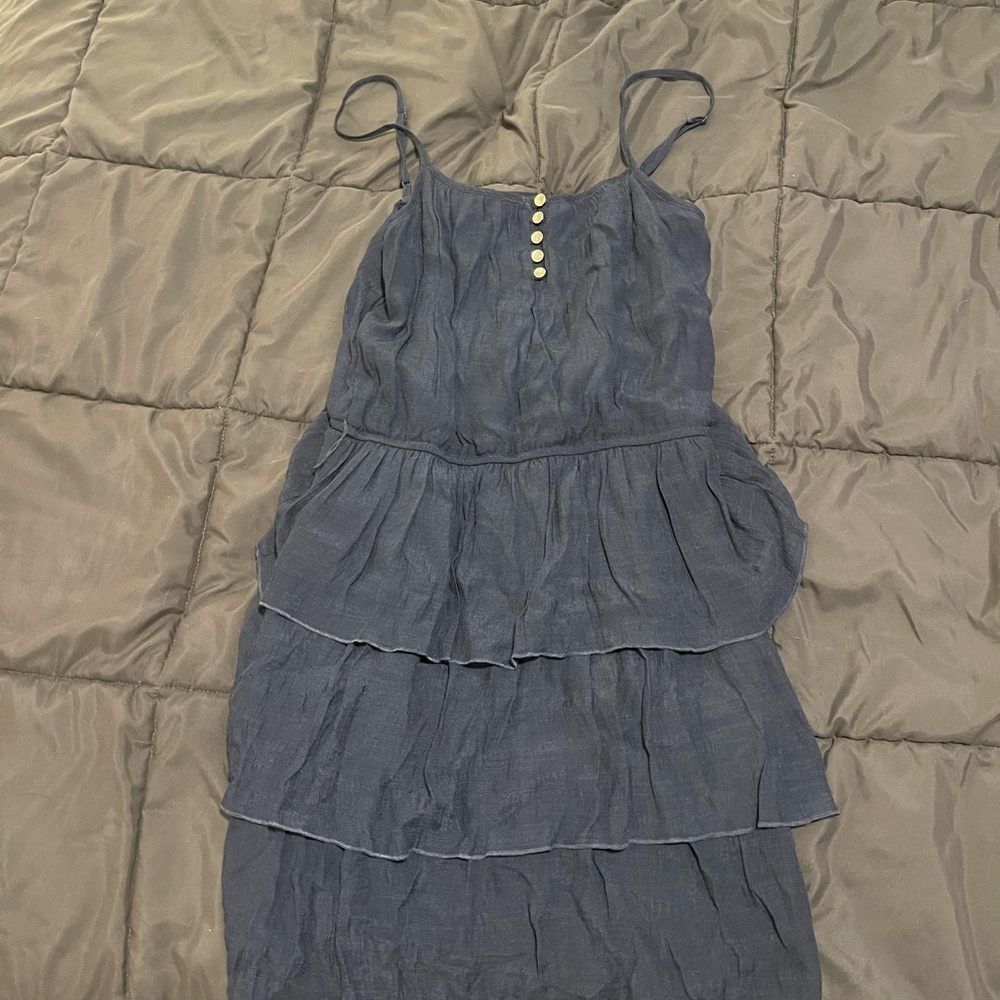 As U Wish Blue Sleeveless Mini Dress